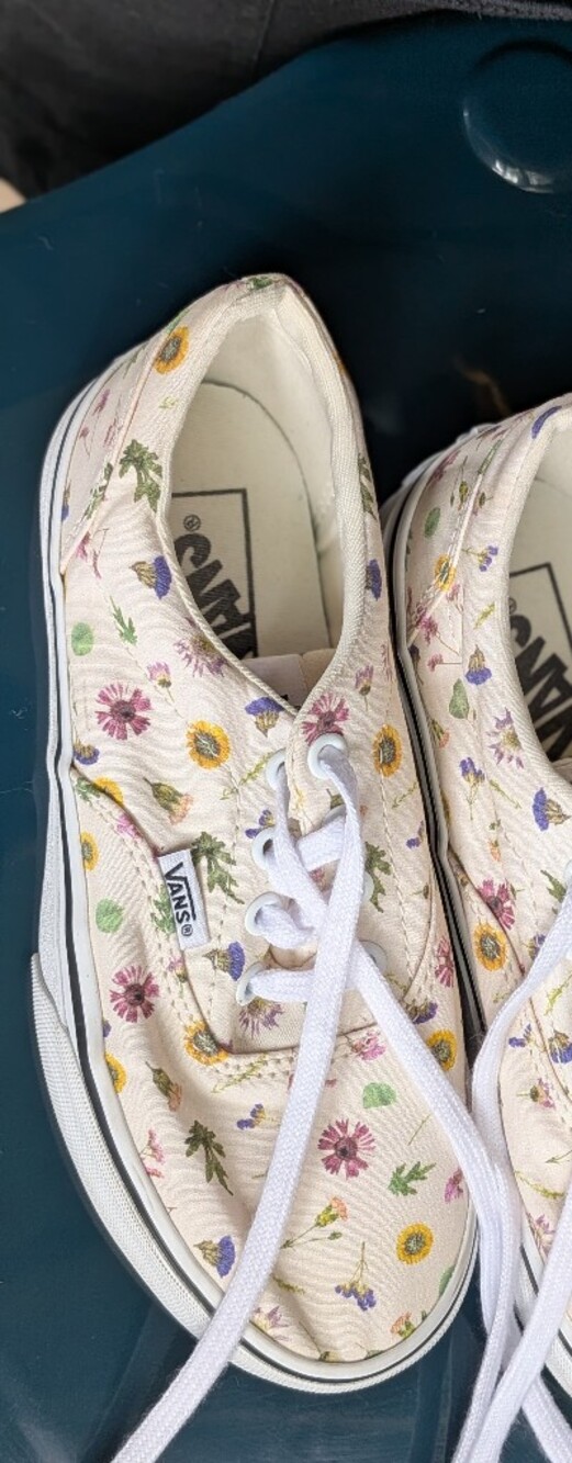 Vans Floral Canvas Low-Top Sneakers - Cream with Multi Floral Print